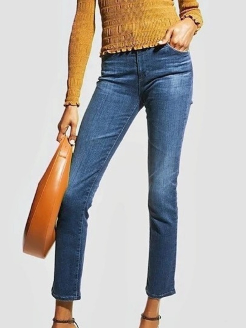 AG Adriano Goldschmied Mari Mid rise slim straight jeans